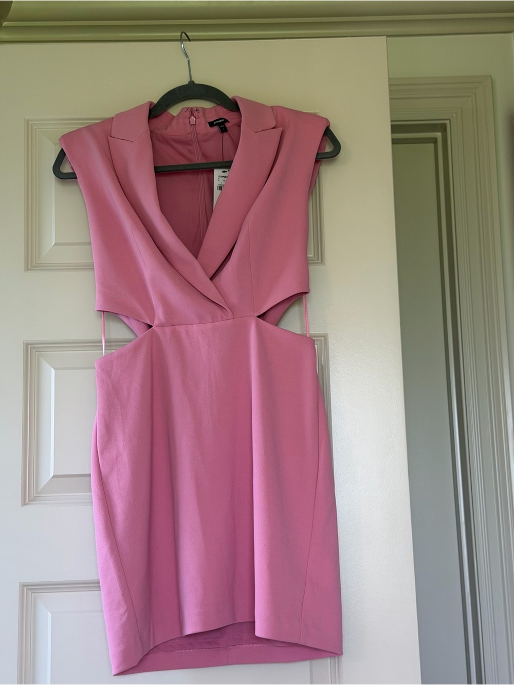 Express Pink Cutout Mini Dress